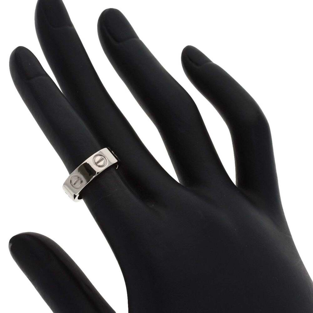CARTIER 18k Silver Love Ring #47 - Picture 5 of 7